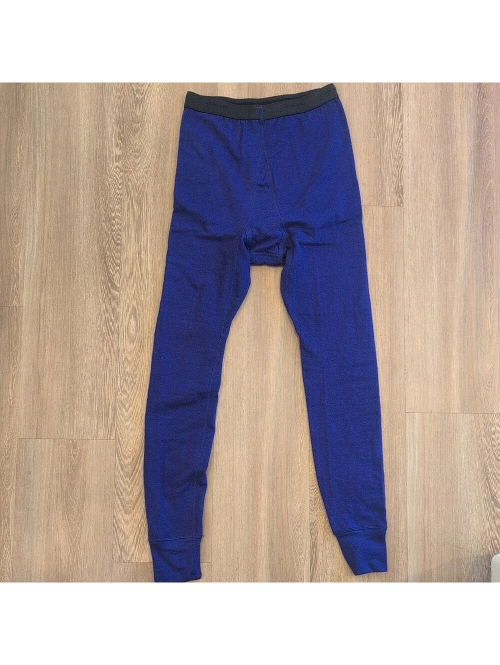 VTG Duofold Pants Mens M Blue Base Layer Thermastat Polyester USA ski snow warm